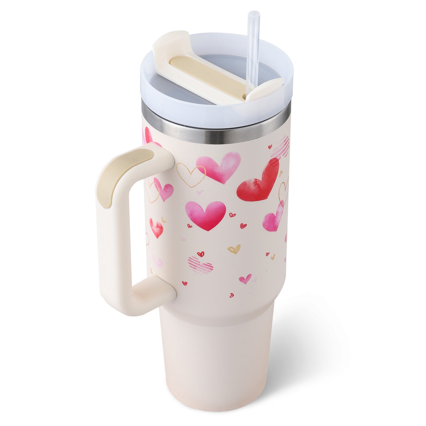 Tumbler With Handle (Straw Insulated)
