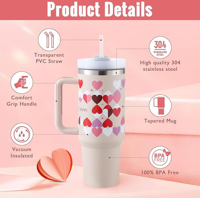 Tumbler With Handle (Straw Insulated)